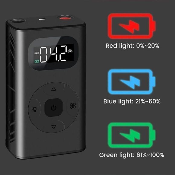 Electrical Air Pump Portable Wireless Tire Inflatable Pump for Car Bicycle Ball - Picture 4 of 10